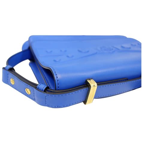 Versace Tribute Signature X Blue Shoulder Bag 